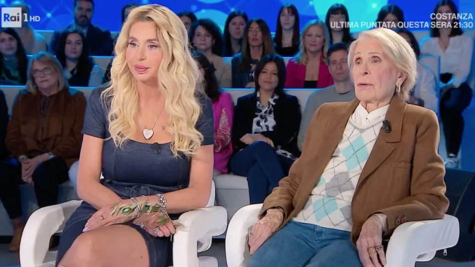 Valeria Marini discute con la mamma in diretta a Domenica In