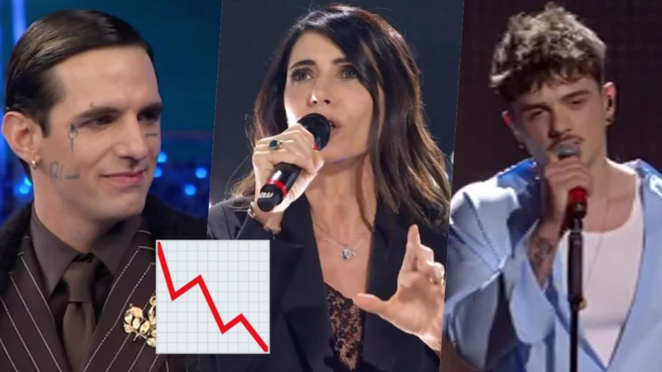 Sanremo 2025, crollano i brani in classifica