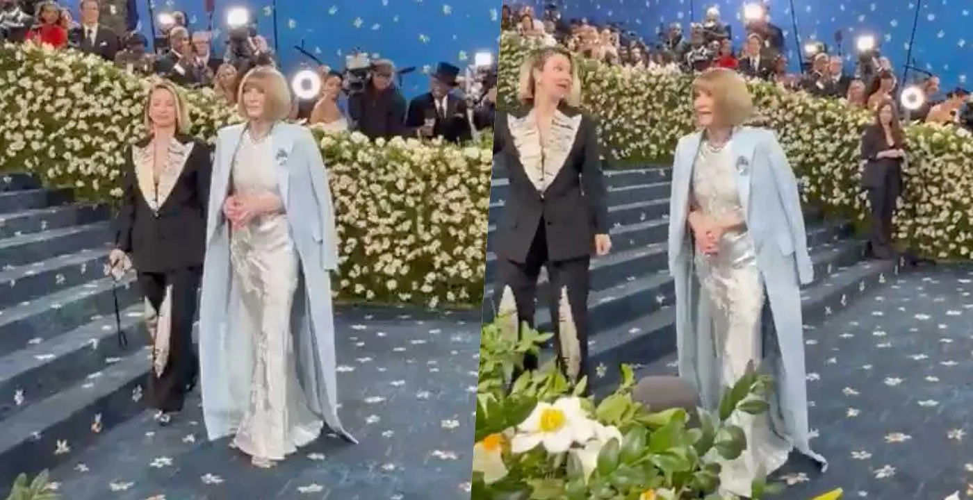 Anna Wintour arriva al Met Gala 2025 con una macchia sul vestito Anna Wintour arriva al Met Gala 2025 con una macchia sul vestito