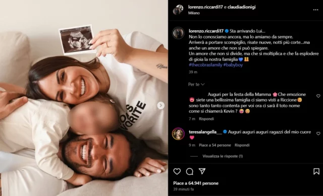 Claudia Dionigi è incinta del secondo figlio