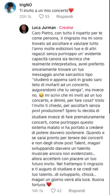 Commento e risposta TrigNo e Luca Jurman