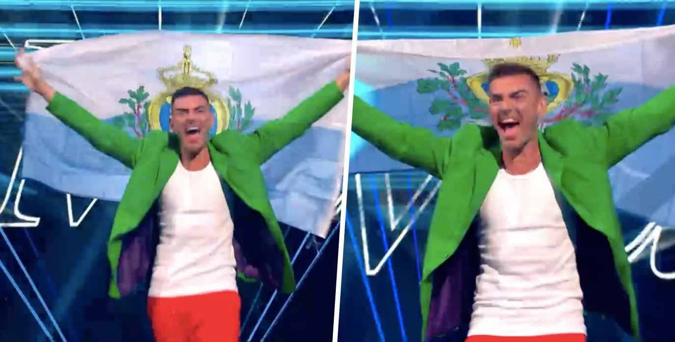 Gabry Ponte gareggia per San Marino ma si presenta vestito con i colori della bandiera italiana (VIDEO) Gabry Ponte gareggia per San Marino ma si presenta vestito con i colori della bandiera italiana (VIDEO)