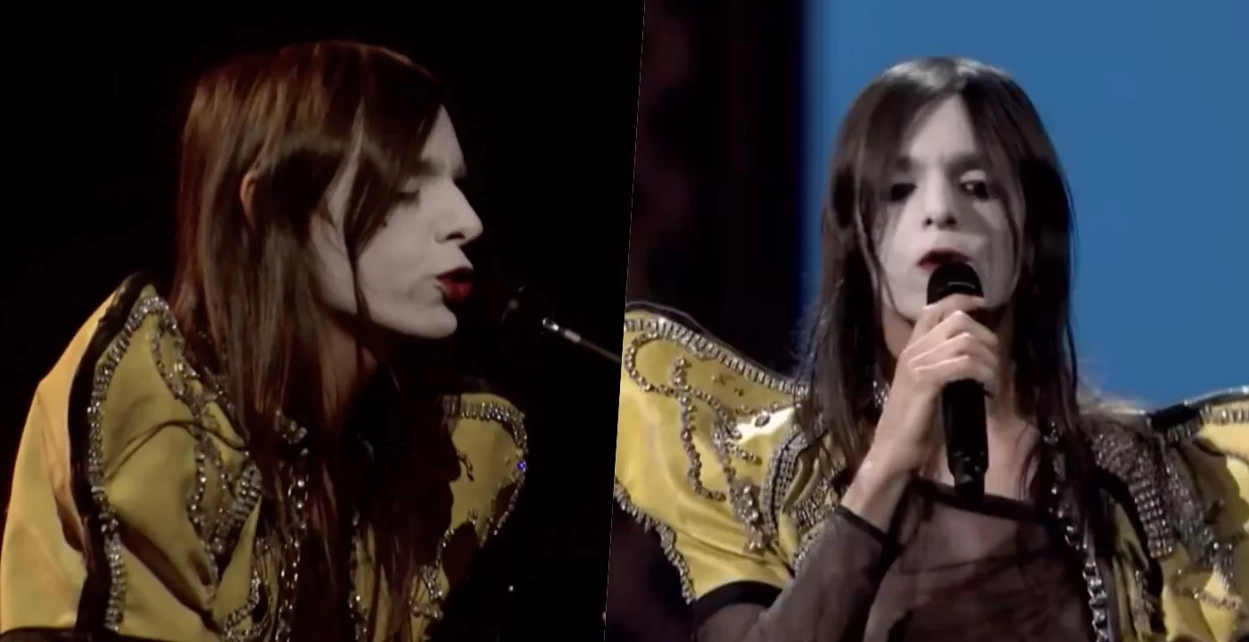 Lucio Corsi si esibisce durante la prima semifinale dell’Eurovision 2025 Lucio Corsi si esibisce durante la prima semifinale dell’Eurovision 2025
