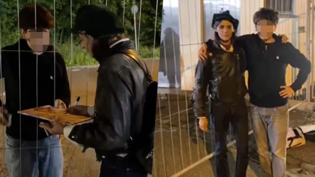 Lucio Corsi incontra un fan che lo aspetta per sei ore