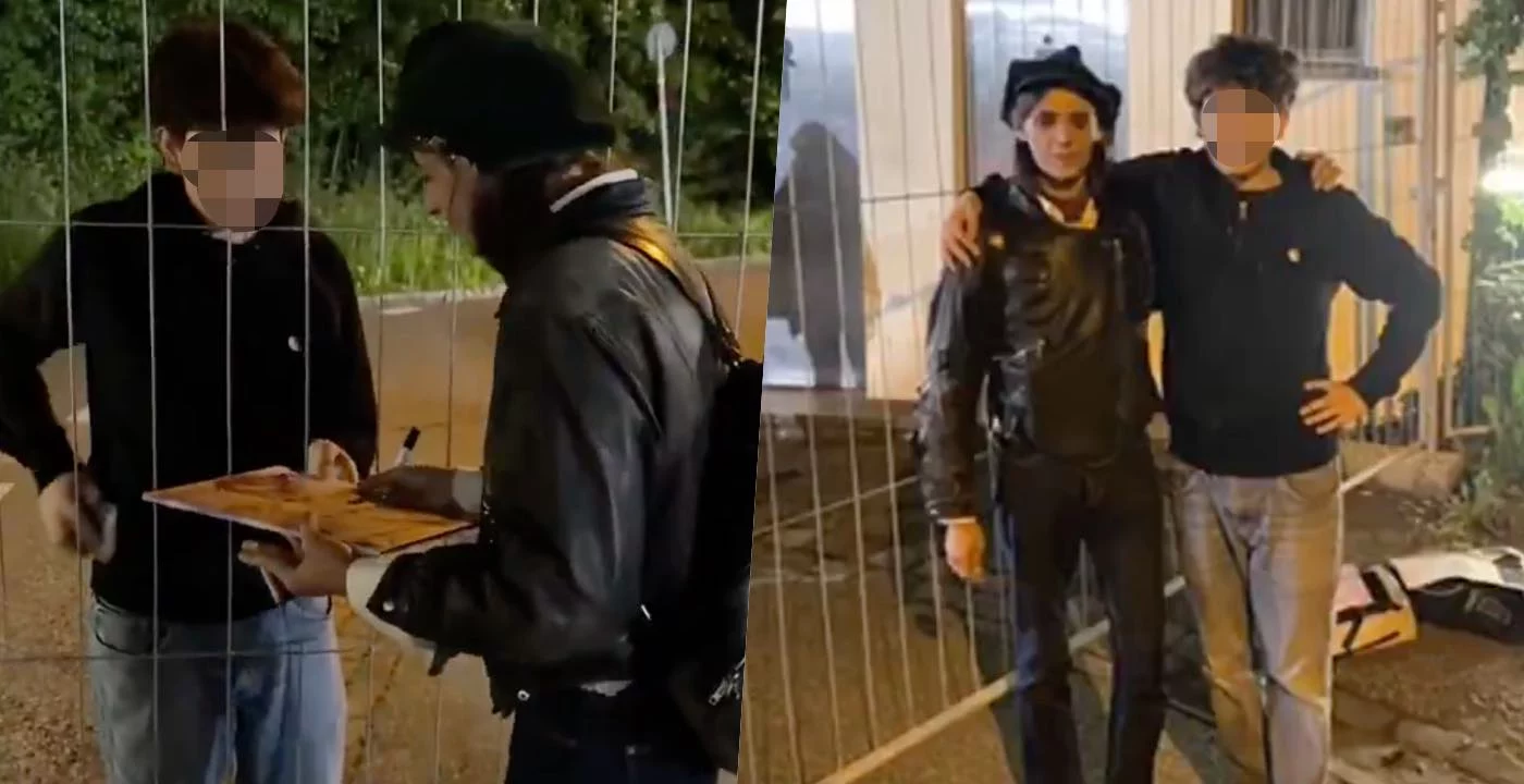 Lucio Corsi incontra un fan che lo aspetta per sei ore Lucio Corsi incontra un fan che lo aspetta per sei ore