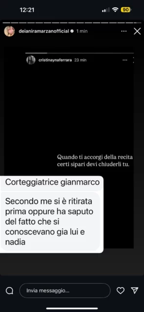 La segnalazione su Cristina di Uomini e Donne