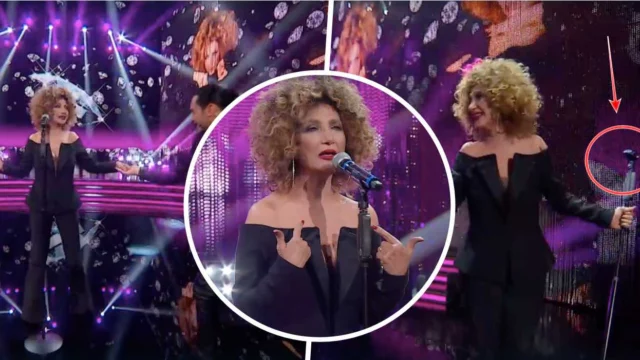 Marcella Bella playback Sognando Ballando microfono