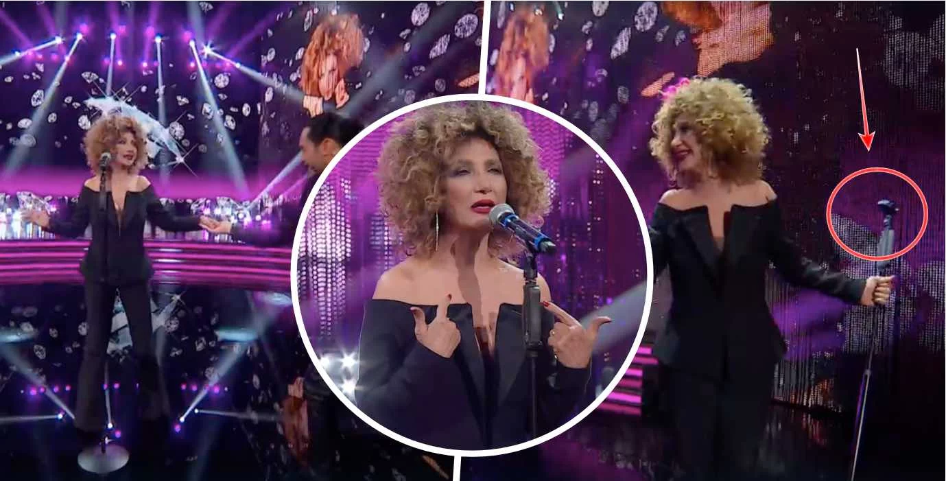 marcella bella canta in playback a sognando ballando ma dimentica il microfono video