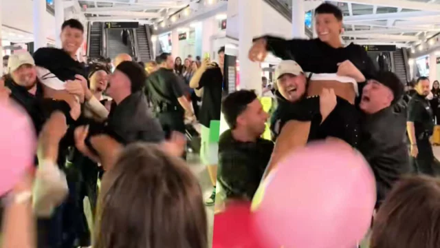 Nunzio Stancampiano torna in Italia, la festa in aeroporto
