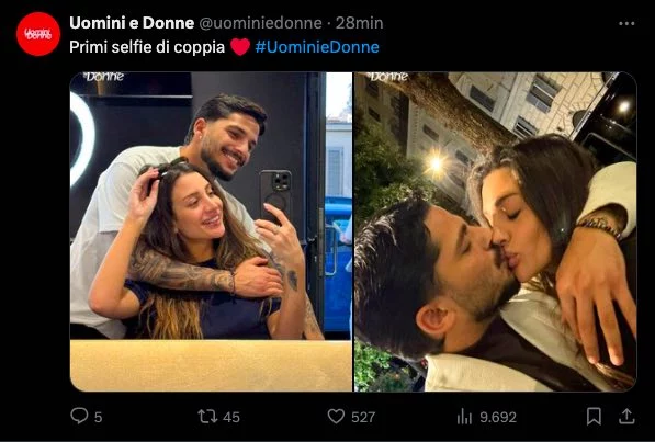 Post Uomini e Donne foto Gianmarco e Cristina