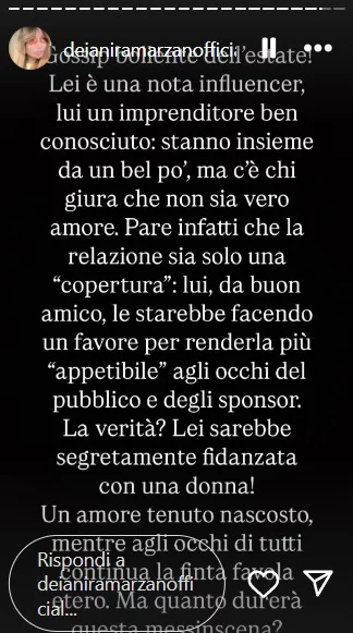 Rumor su nota influencer e imprenditore
