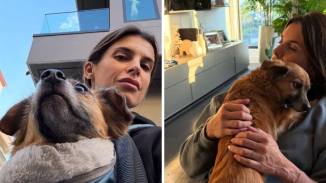 elisabetta canalis ultimo saluto cane charlie foto