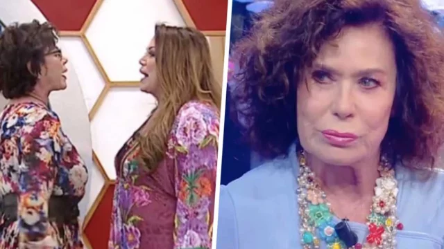 Corinne Clery contro figlio Serena Grandi