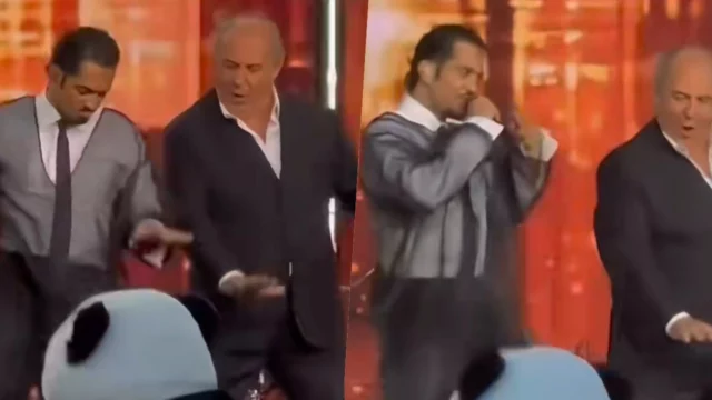 Gerry Scotti balla con Mahmood sulle note di Tuta Gold