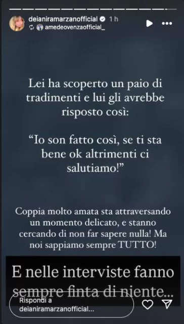 Gossip sulla coppia famosa di Amedeo Venza e Deianira Marzano