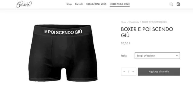I boxer nel sito di Elodie
