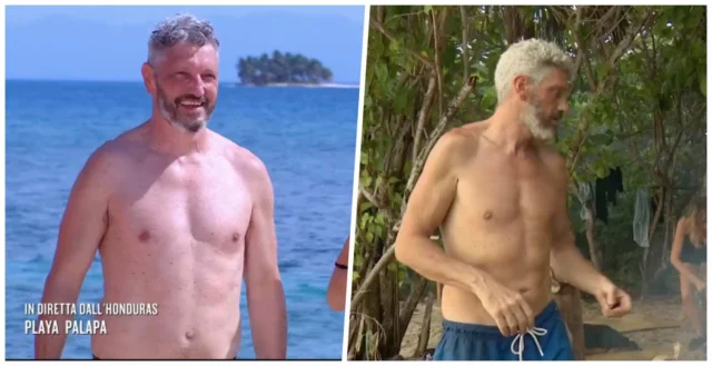 Omar Fantini prima e dopo - Isola dei Famosi