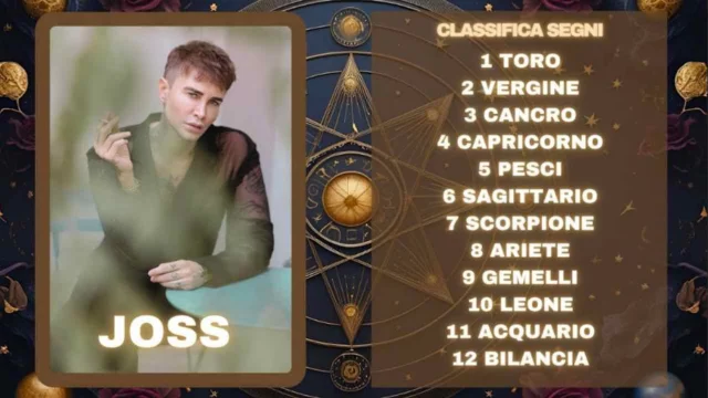 Oroscopo di Joss dal 9 al 15 giugno, previsioni e classifica segni