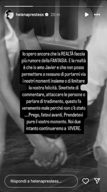 Storia Instagram Helena Prestes