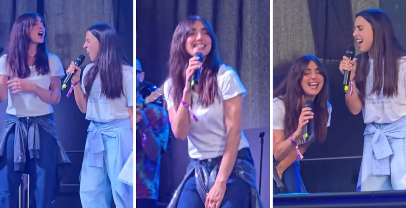 Ambra Angiolini duetta T’appartengo con la figlia Jolanda al Pride di Milano (e la folla canta in coro) – VIDEO