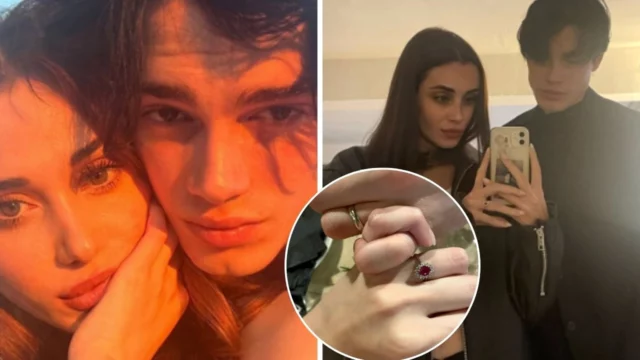biondo sposa anelli foto