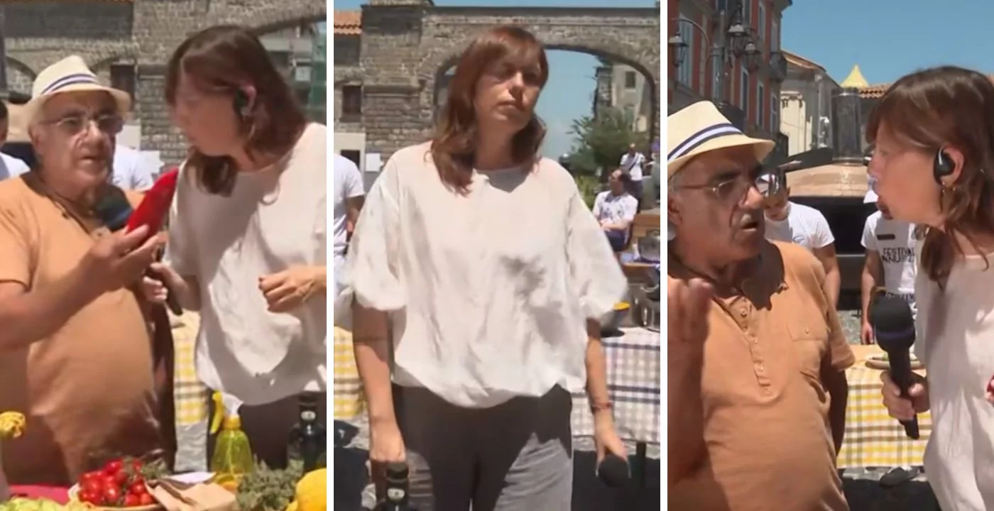 Il contadino Michele mostra il “peperone caz*one” in diretta su Rai 1 e gela l’inviata (VIDEO)