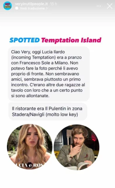La segnalazione di Very Inutil People su Temptation Island