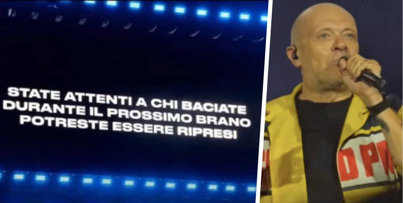 La trovata di Max Pezzali dopo il caso Coldplay: “Attenti a chi baciate, potreste finire sullo schermo”