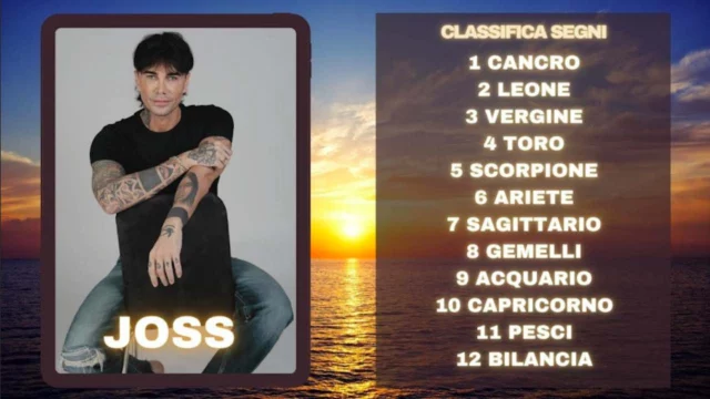 Oroscopo di Joss dal 28 luglio al 3 agosto previsioni classifica segni
