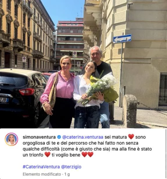 Post Instagram Simona Ventura