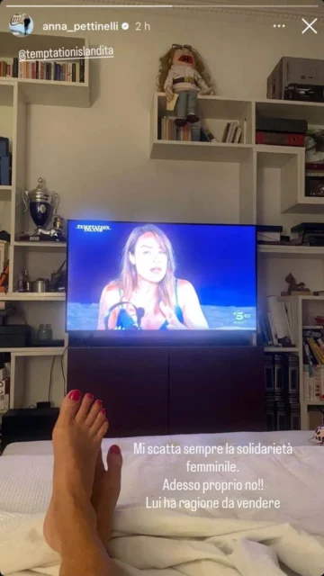 Storia Instagram Anna Pettinelli su Temptation Island
