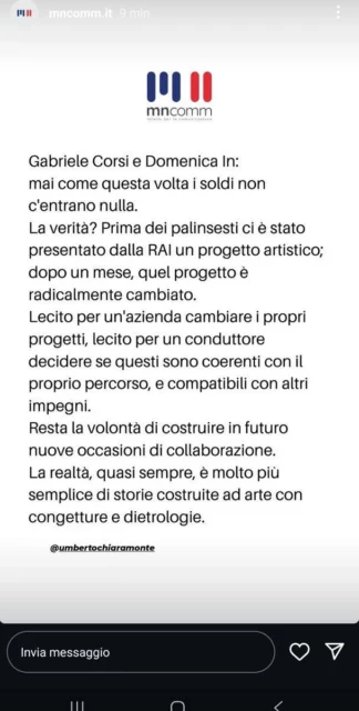Storia Instagram societaÌ management Gabriele Corsi