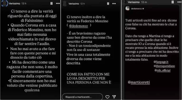 Storie Instagram Martina Ceretti e Federico Monzino