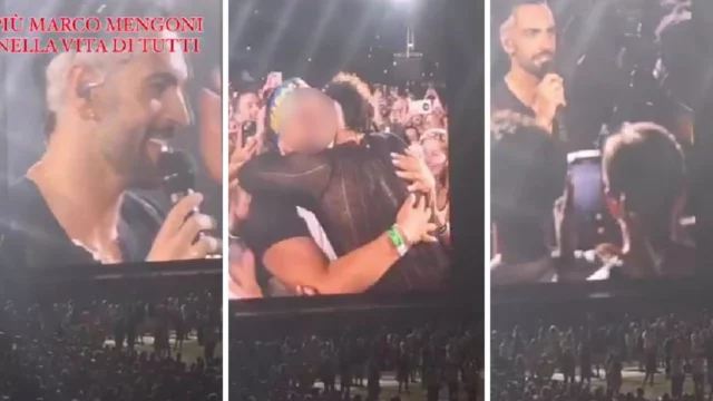 marco mengoni abbraccia concerto fan