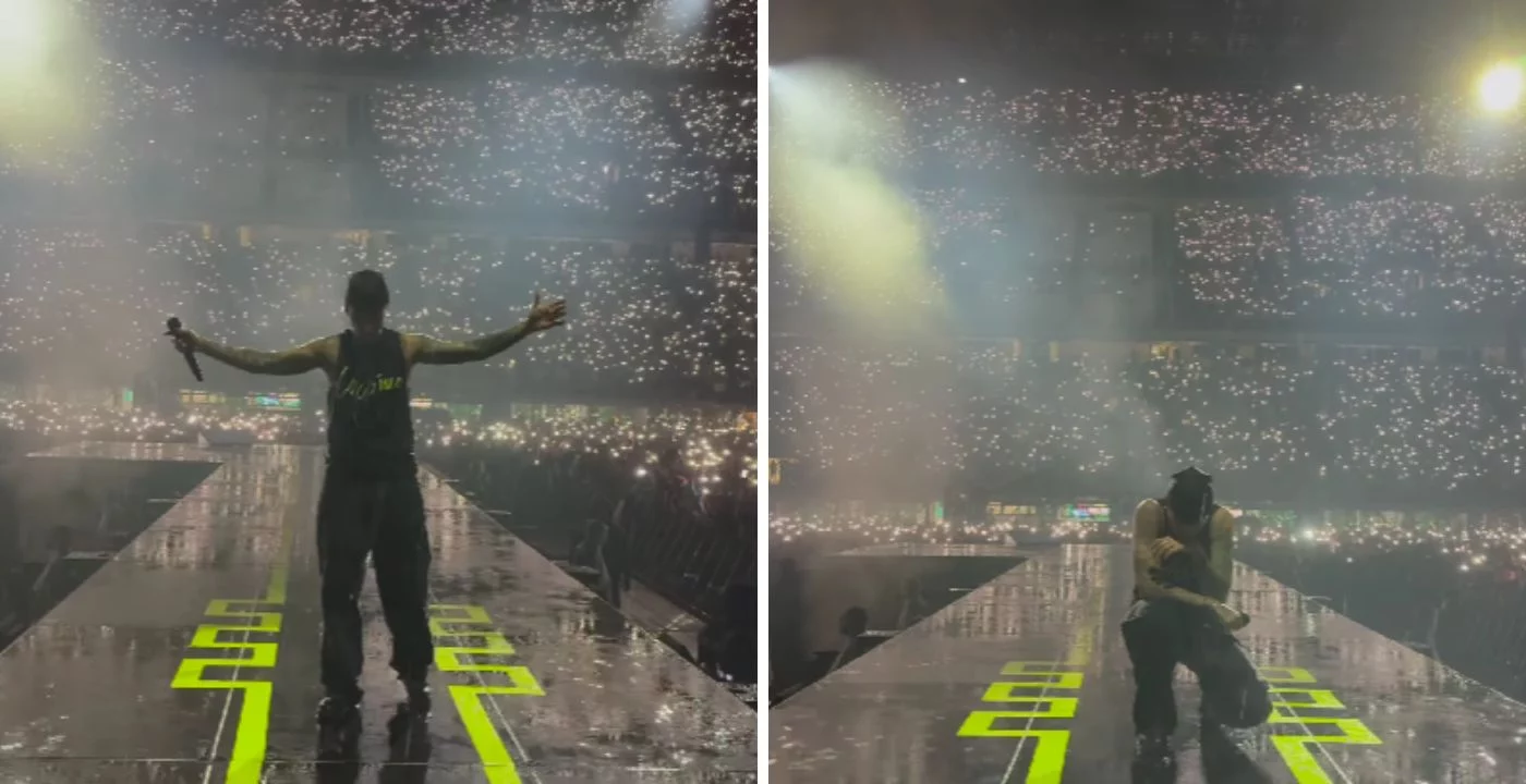 Concerto sotto la pioggia per Ultimo, che si commuove mentre i fan cantano in coro ‘Piccola stella’ (VIDEO)