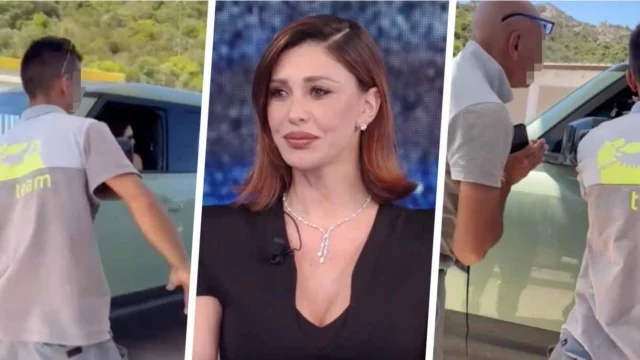 Belen Rodriguez lite benzinaio video