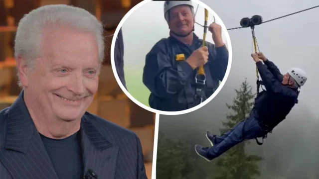 Iginio Massari volo sulla zipline per il suo 83° compleanno (VIDEO)