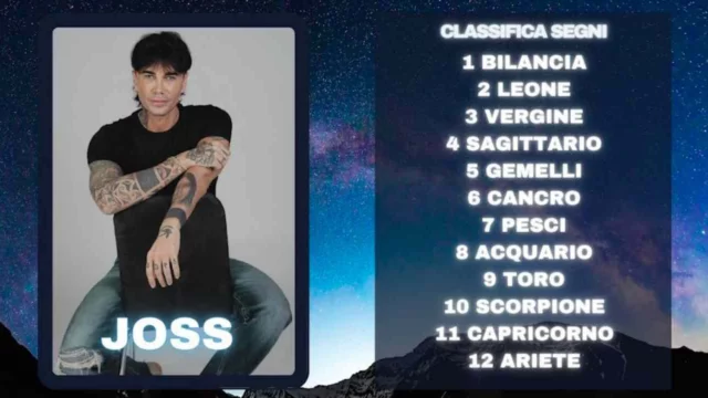 Oroscopo di Joss dall'11 al 17 agosto previsioni classifica segni
