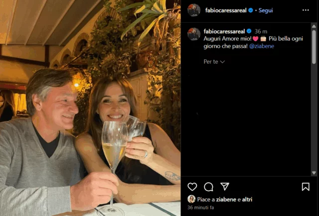 Gli auguri di compleanno di Fabio Caressa a Benedetta Parodi