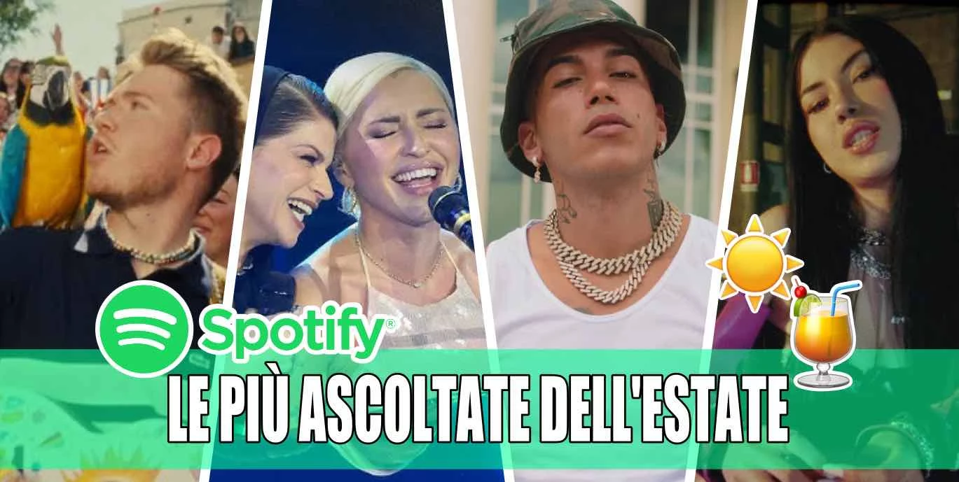 Le 10 canzoni più ascoltate dell’estate 2025 su Spotify