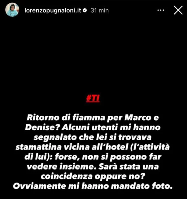 Storia Instagram Lorenzo Pugnaloni - Temptation Island