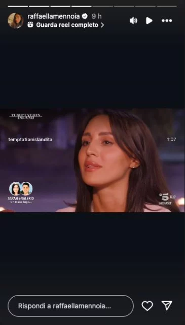 Storia Instagram Raffaella Mennoia