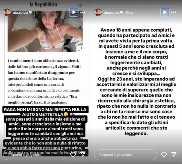 Storie Instagram Giulia Stabile