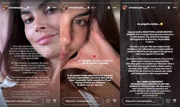 Storie Instagram Teresa Langella