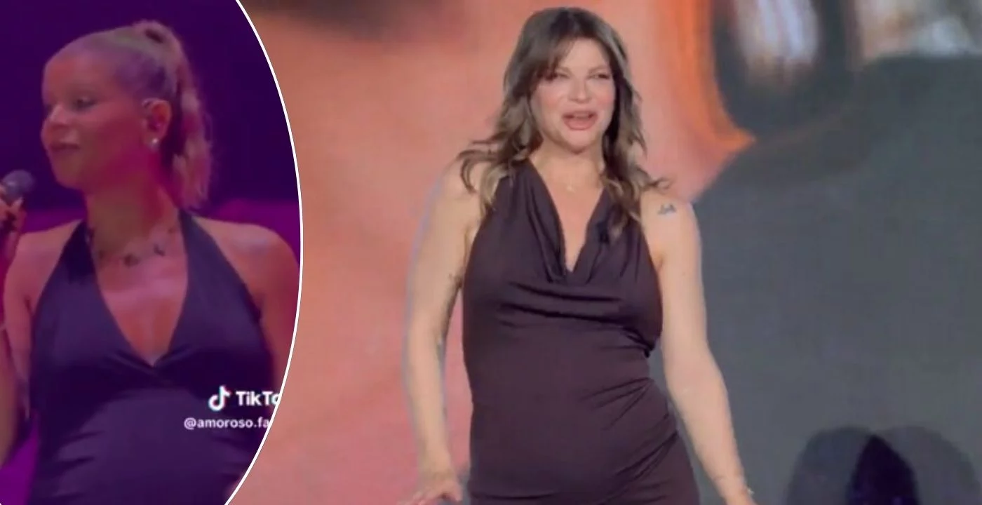 Alessandra Amoroso in tour all’ottavo mese di gravidanza, lei zittisce chi la critica