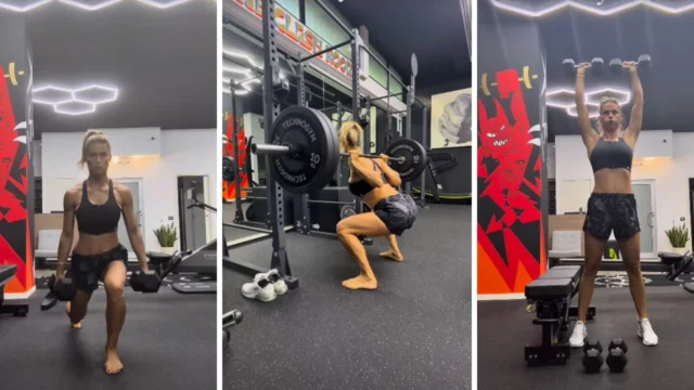 michelle hunziker allenamento video