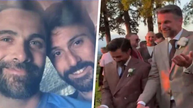 Luca Calvani ha sposato il compagno Alessandro, gli ex gieffini presenti alle nozze