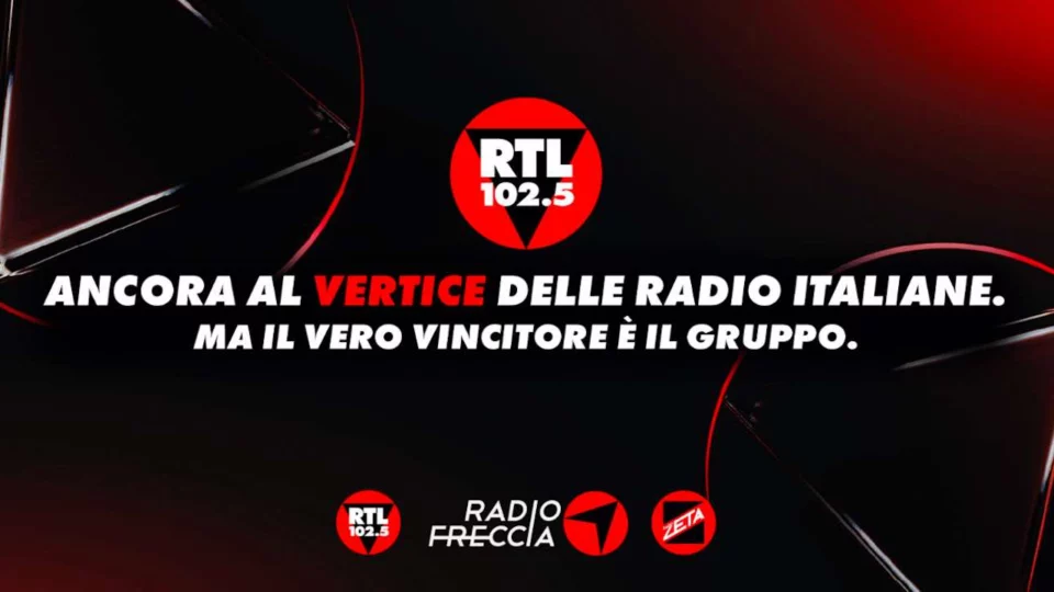 RTL 102.5 ancora al vertice delle radio italiane nella rilevazione audiradio