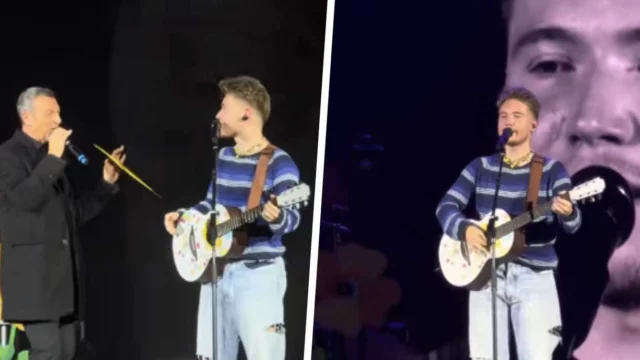 Alfa e Amadeus, siparietto esilarante al concerto del Forum di Assago (VIDEO)