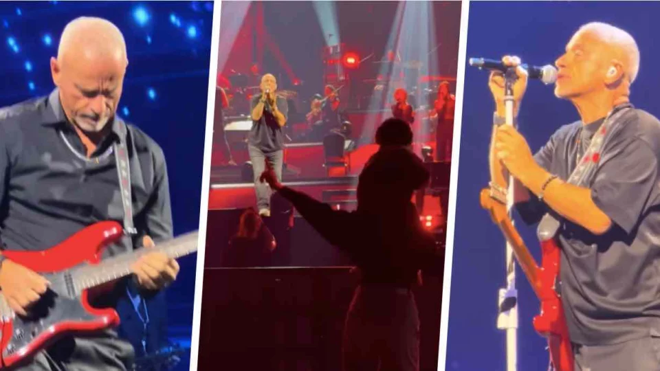 Eros Ramazzotti dedica una canzone in concerto al nipote Cesare